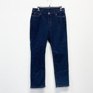 Denim & Co. NWT Womens 16P Blue Dark Wash Canyon Retreat Easy Stretch Denim Jean